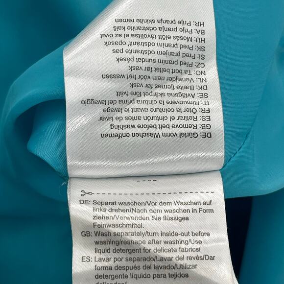 Street One Linen Blue Sleeveless Lined Pockets Knee Length Summer Dress 10 - Picture 10 of 15